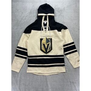 Vegas Golden Knights Lace Up Hoodie Men M Cream Jersey Style Station Casinos